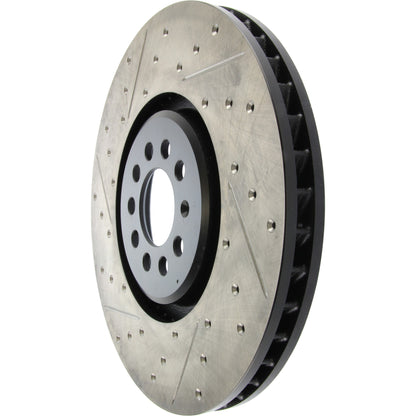 StopTech Sport Drilled/Slotted Brake Rotor; Front Right