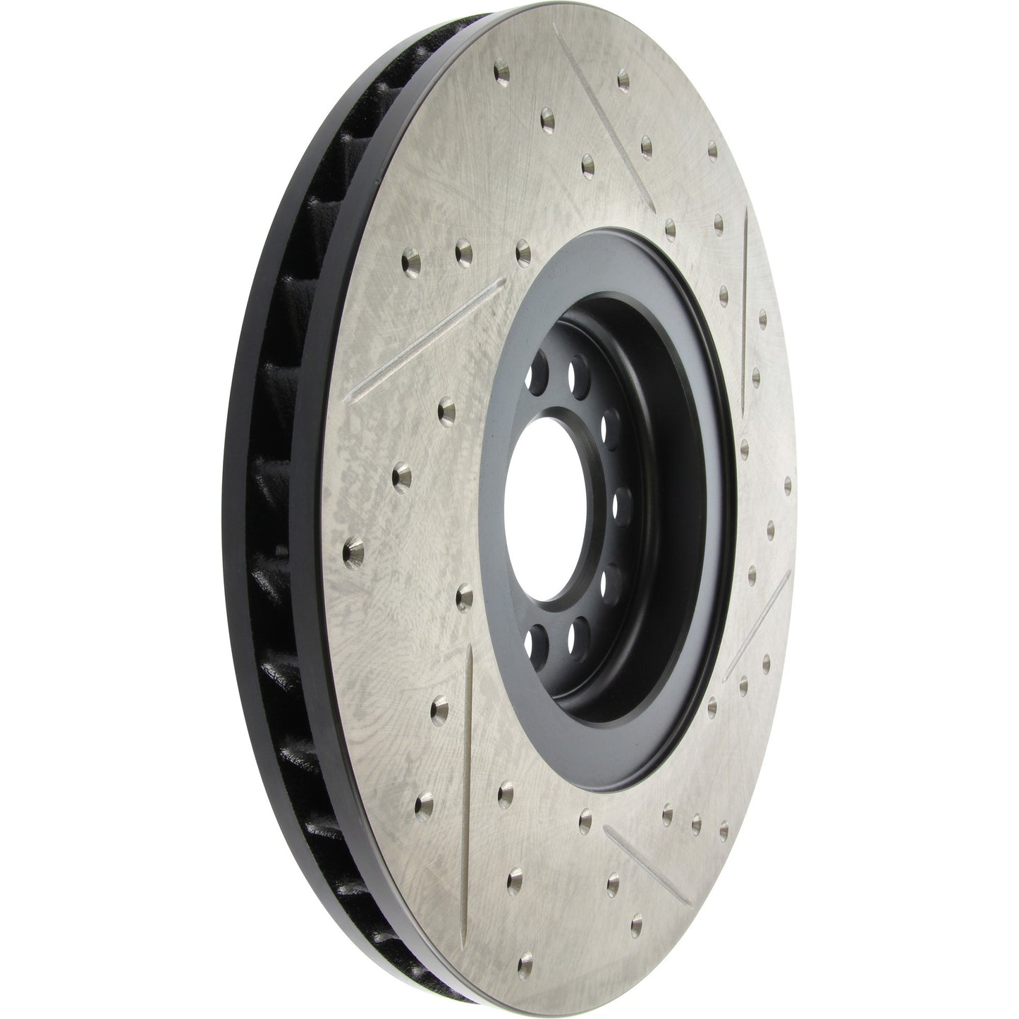 StopTech Sport Drilled/Slotted Brake Rotor; Front Right