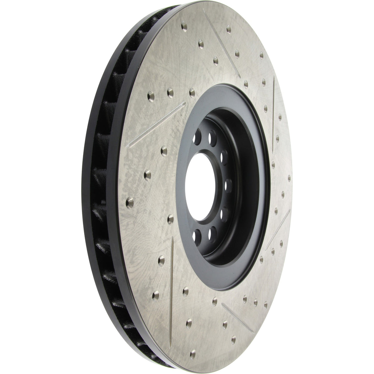StopTech Sport Drilled/Slotted Brake Rotor; Front Right