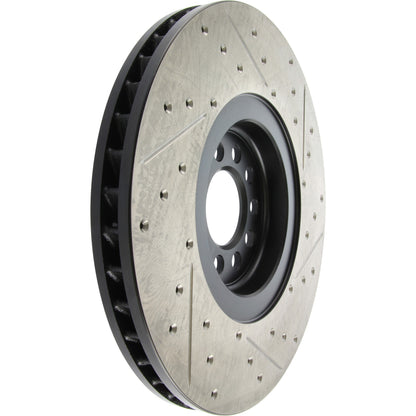 StopTech Sport Drilled/Slotted Brake Rotor; Front Right