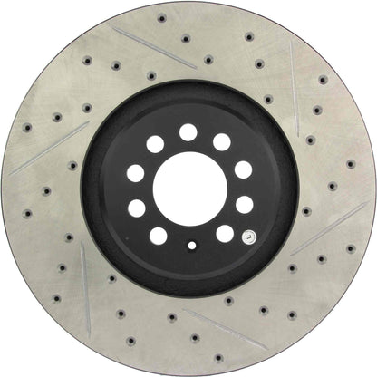 StopTech Sport Drilled/Slotted Brake Rotor; Front Left