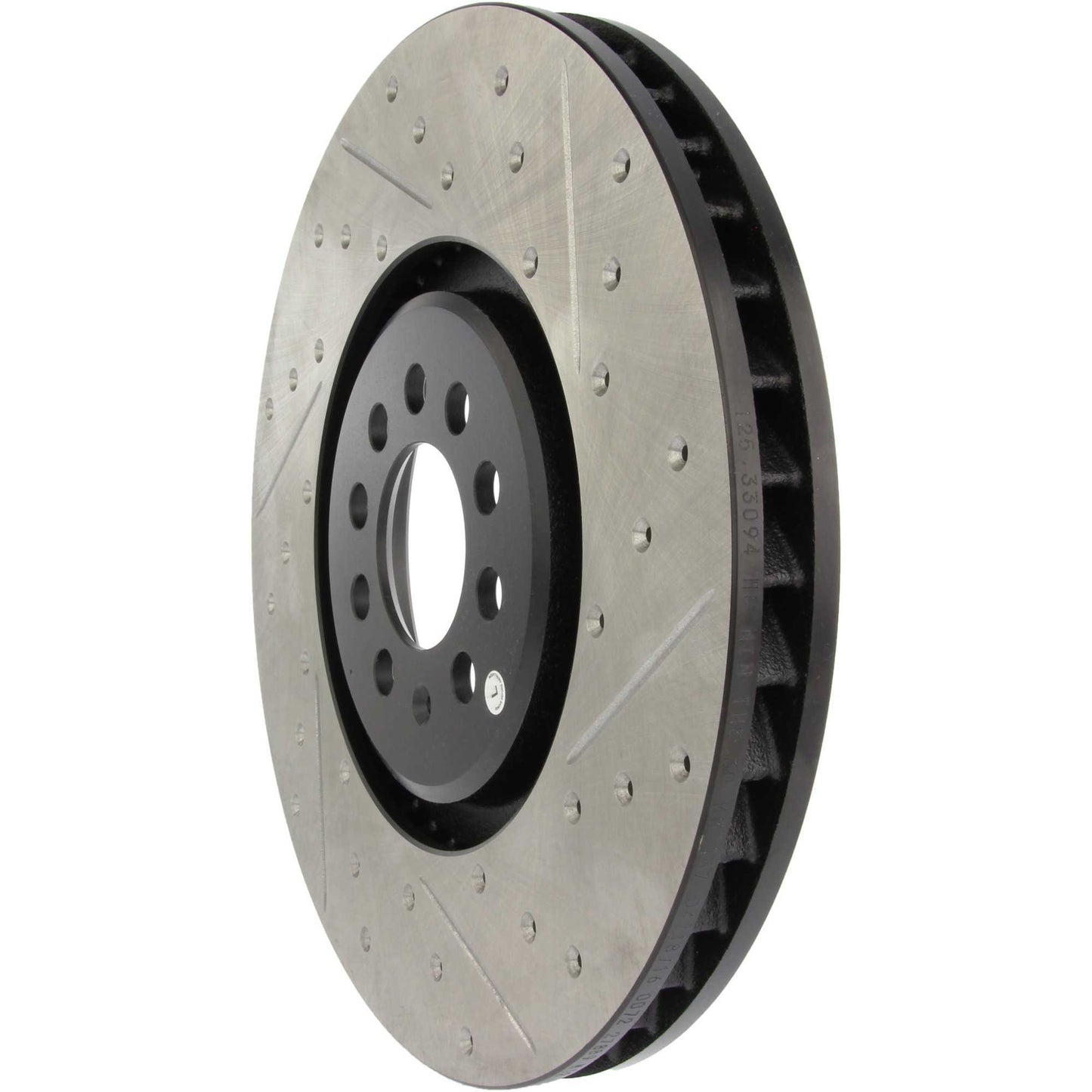 StopTech Sport Drilled/Slotted Brake Rotor; Front Left