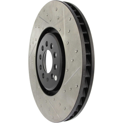 StopTech Sport Drilled/Slotted Brake Rotor; Front Left
