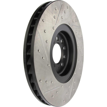 StopTech Sport Drilled/Slotted Brake Rotor; Front Left
