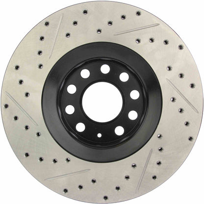 StopTech Sport Drilled/Slotted Brake Rotor; Front Left