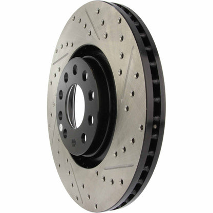 StopTech Sport Drilled/Slotted Brake Rotor; Front Left