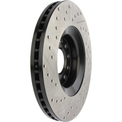 StopTech Sport Drilled/Slotted Brake Rotor; Front Left