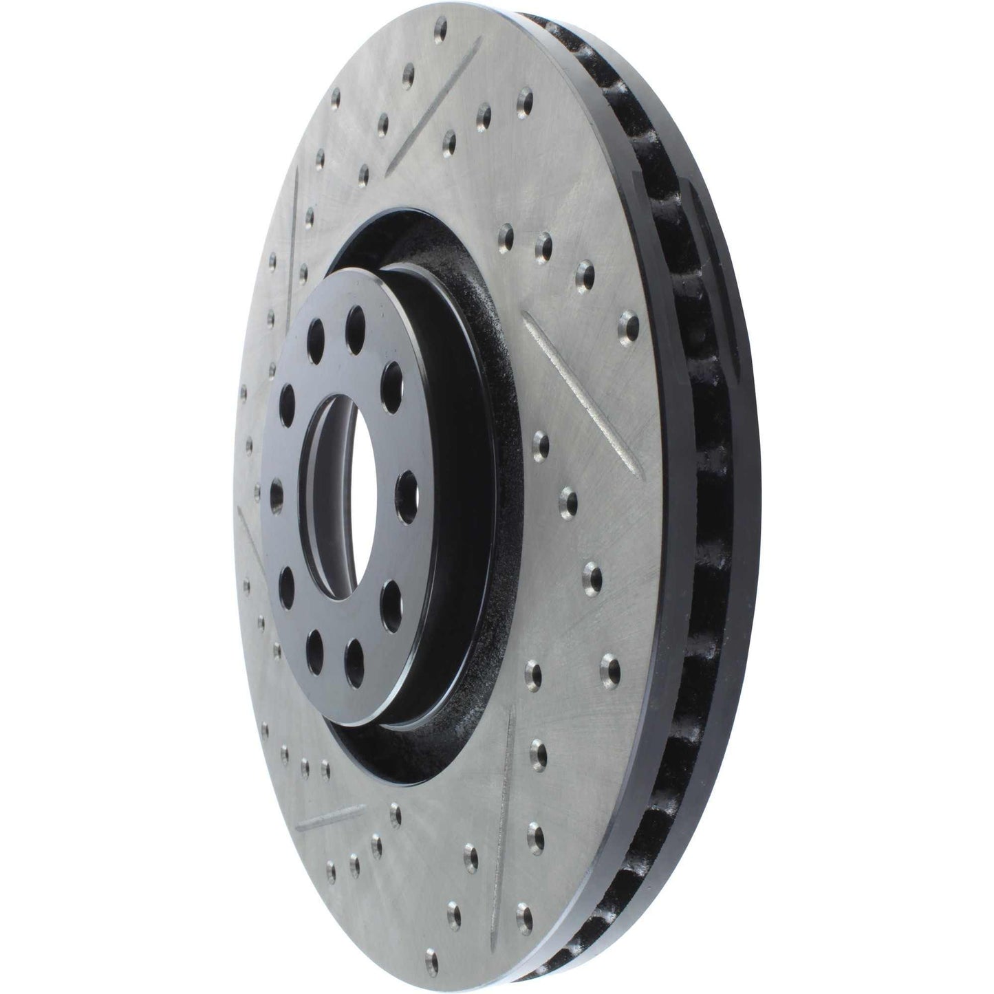 StopTech Sport Drilled/Slotted Brake Rotor; Front Right