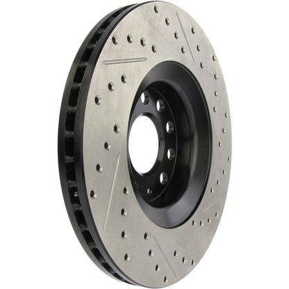 StopTech Sport Drilled/Slotted Brake Rotor; Front Right