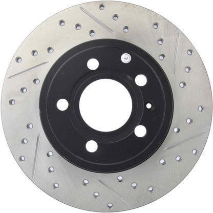 StopTech Sport Drilled/Slotted Brake Rotor; Rear Left