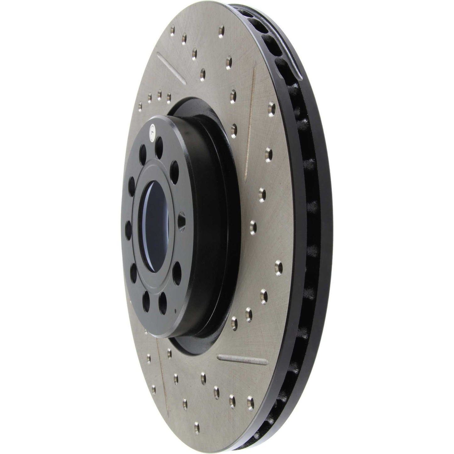 StopTech 06-18 Audi A3 SportStop Cryo Slotted & Drilled Front Left Rotor 127.33098CL