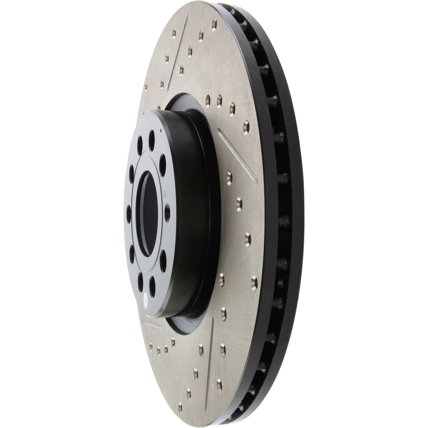 StopTech 06-18 Audi A3 SportStop Cryo Slotted & Drilled Front Right Rotor 127.33098CR