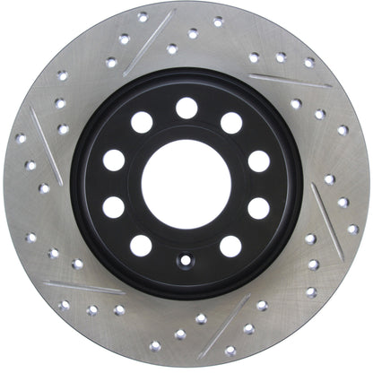 StopTech Sport Drilled/Slotted Brake Rotor; Rear Right
