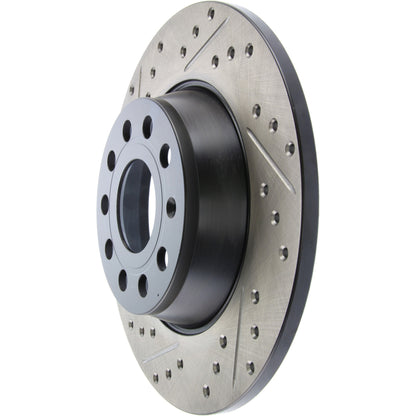 StopTech Sport Drilled/Slotted Brake Rotor; Rear Right