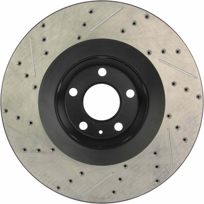 StopTech Sport Drilled/Slotted Brake Rotor; Front Left