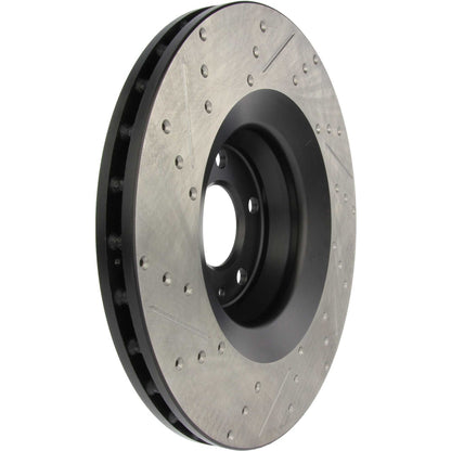 StopTech Sport Drilled/Slotted Brake Rotor; Front Left