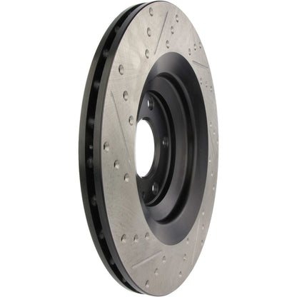 StopTech Sport Drilled/Slotted Brake Rotor; Rear Left