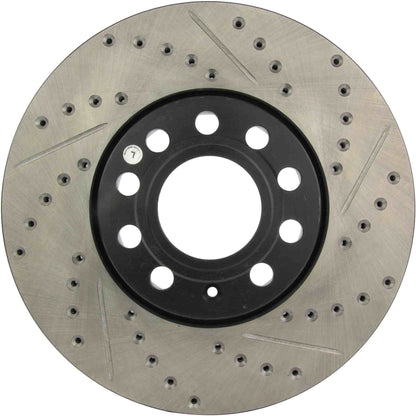StopTech Sport Drilled/Slotted Brake Rotor; Front Left