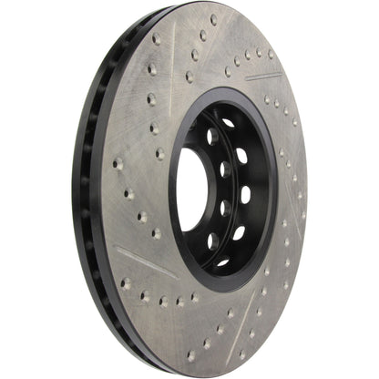 StopTech Sport Drilled/Slotted Brake Rotor; Front Left
