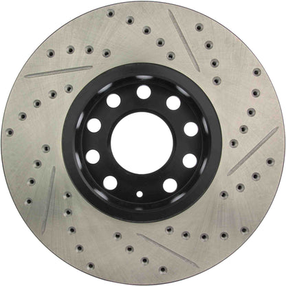 StopTech Sport Drilled/Slotted Brake Rotor; Front Right