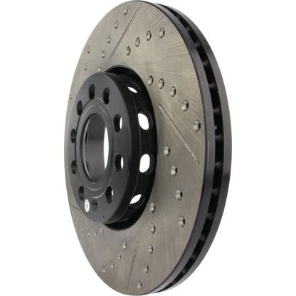StopTech Sport Drilled/Slotted Brake Rotor; Front Right
