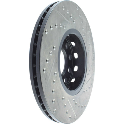 StopTech Sport Drilled/Slotted Brake Rotor; Front Right