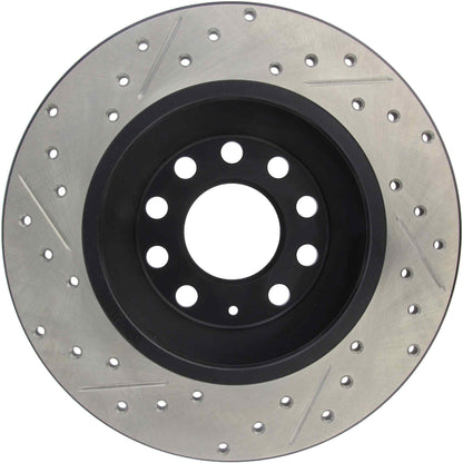 StopTech Sport Drilled/Slotted Brake Rotor; Rear Left