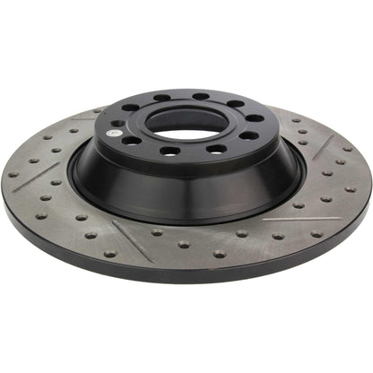 StopTech Sport Drilled/Slotted Brake Rotor; Rear Left