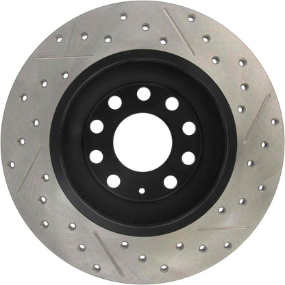 StopTech Sport Drilled/Slotted Brake Rotor; Rear Right