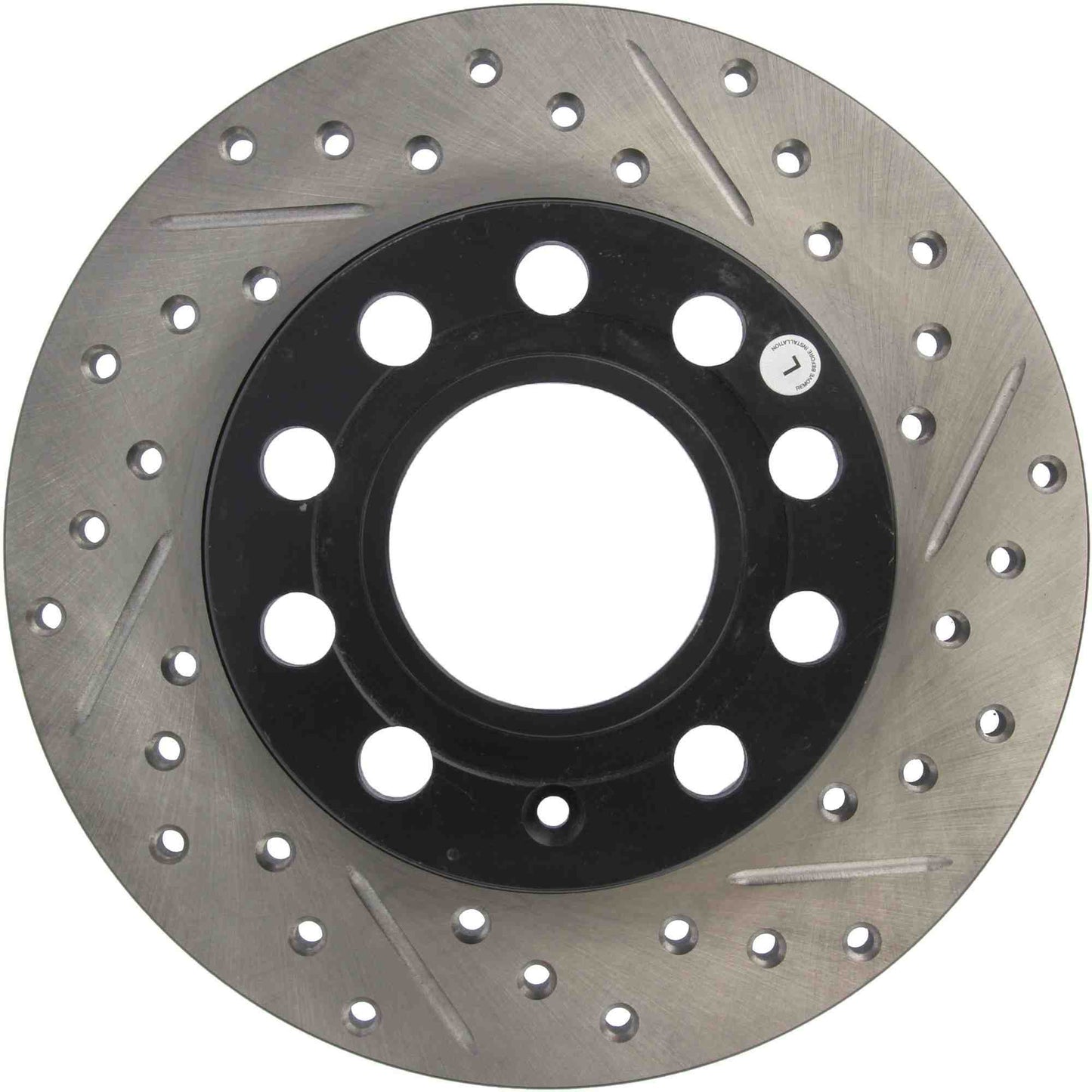 StopTech 01-08 Audi A4 SportStop Cryo Slotted & Drilled Rear Left Rotor 127.33106CL