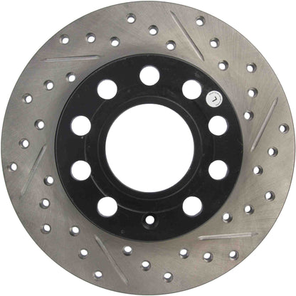 StopTech 01-08 Audi A4 SportStop Cryo Slotted & Drilled Rear Left Rotor 127.33106CL