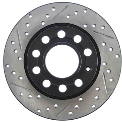 StopTech 01-08 Audi A4 / 02-06 A4 Quattro Sportstop Cryo Slotted & Drilled Rear Passenger Side Rotor 127.33108CR