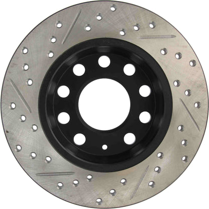 StopTech Sport Drilled/Slotted Brake Rotor; Rear Left