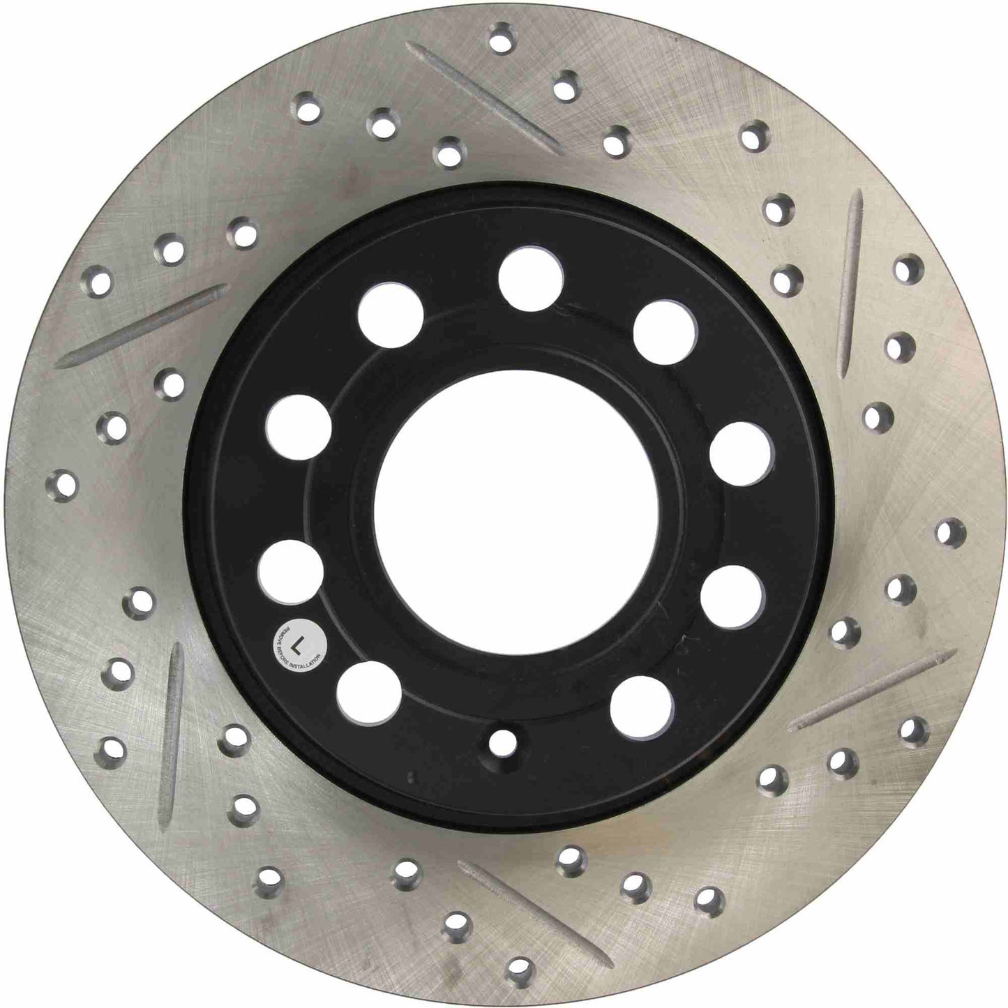 StopTech Sport Drilled/Slotted Brake Rotor; Rear Left