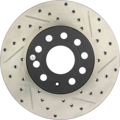 StopTech Sport Drilled/Slotted Brake Rotor;Front And Rear Left