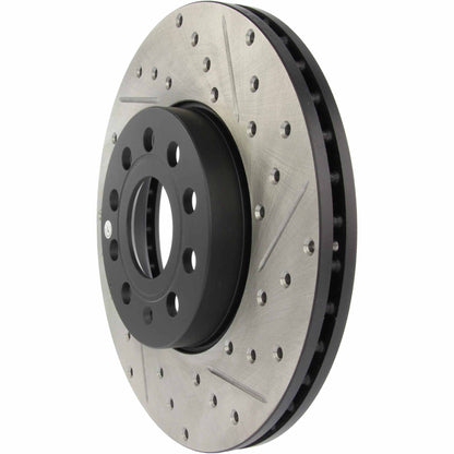 StopTech Sport Drilled/Slotted Brake Rotor;Front And Rear Left