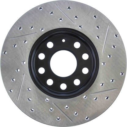 StopTech Sport Drilled/Slotted Brake Rotor;Front And Rear Right