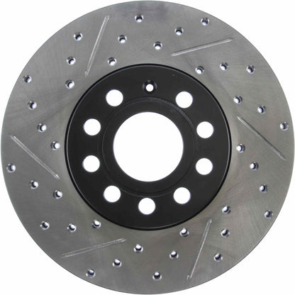 StopTech Sport Drilled/Slotted Brake Rotor;Front And Rear Right