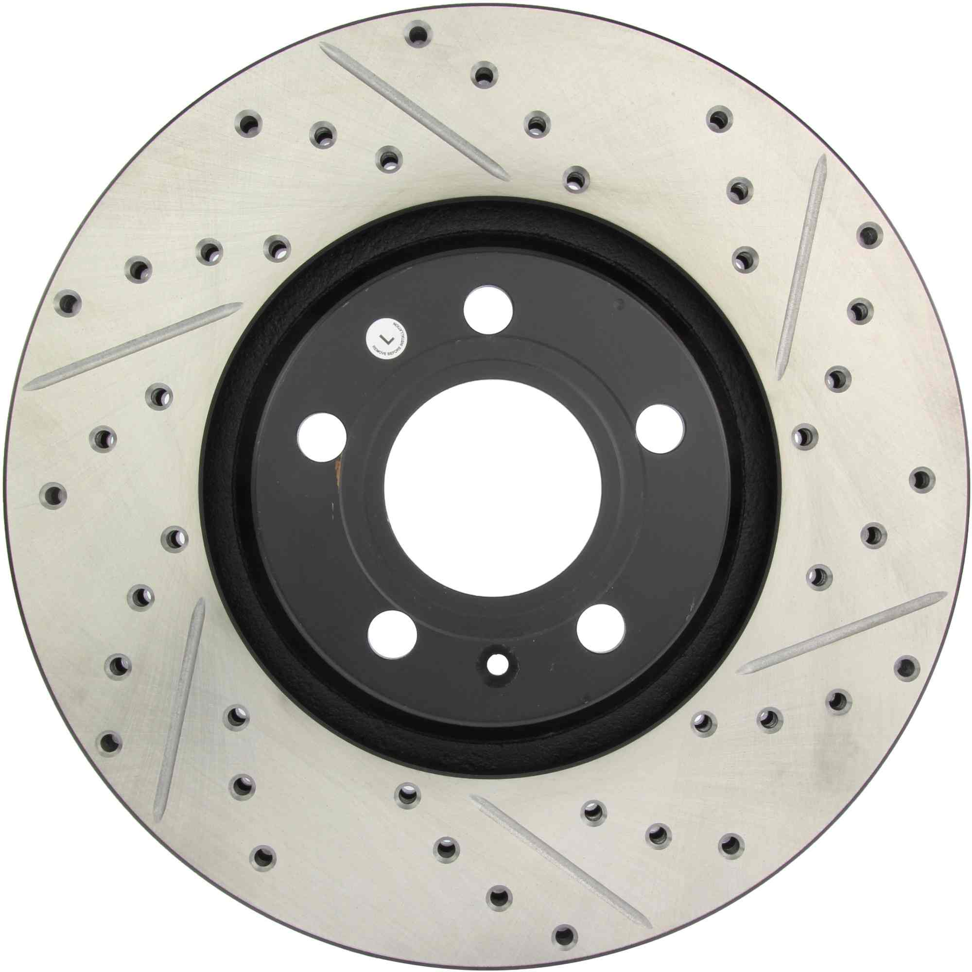 StopTech Sport Drilled/Slotted Brake Rotor; Front Left