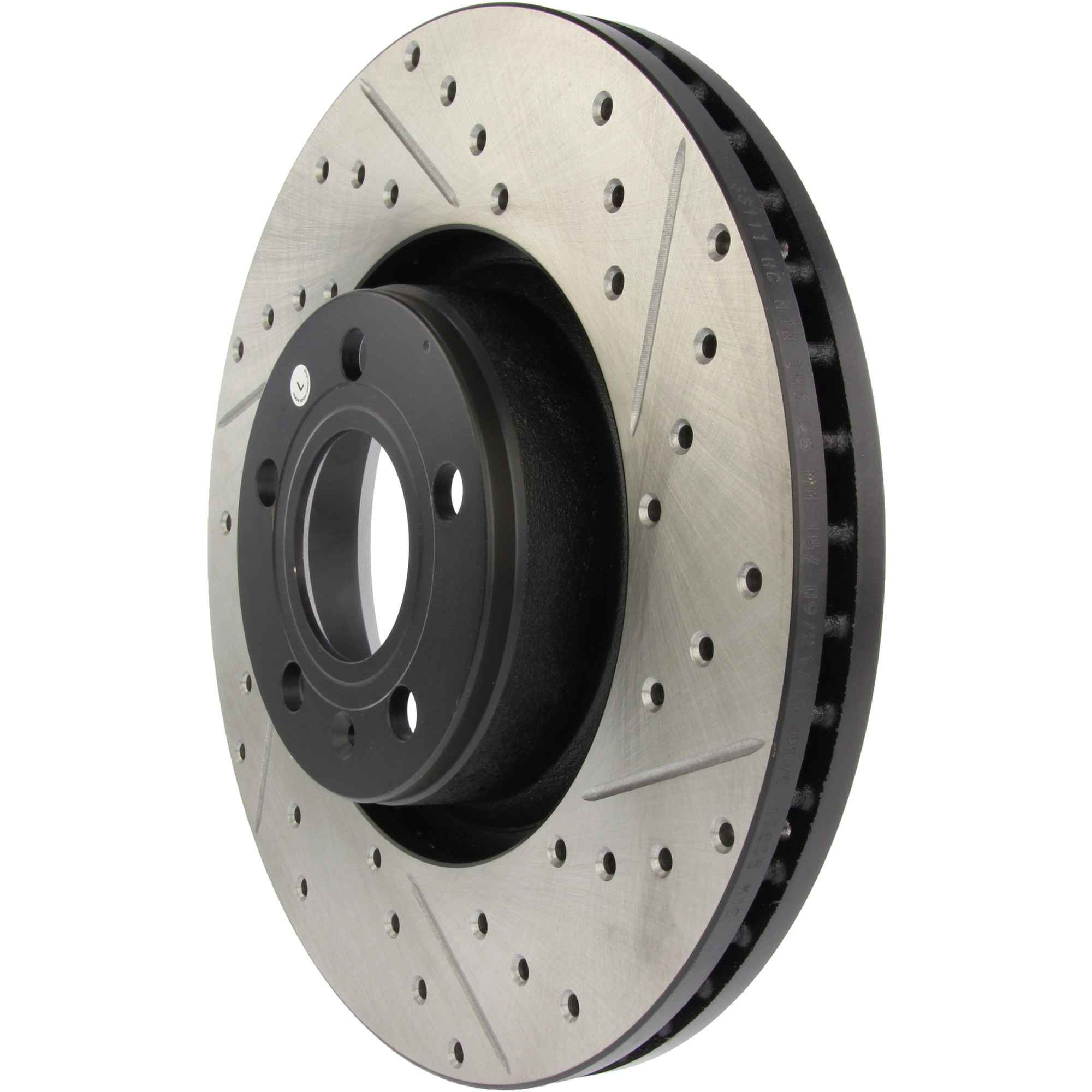 StopTech Sport Drilled/Slotted Brake Rotor; Front Left