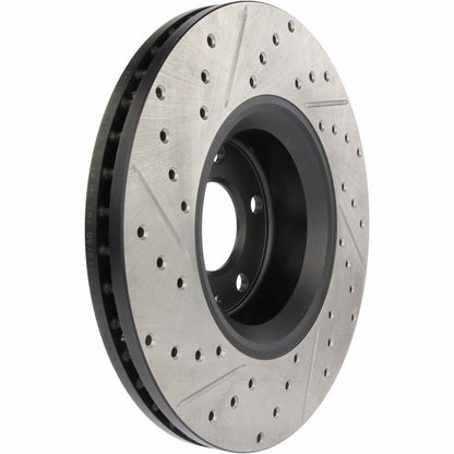 StopTech Sport Drilled/Slotted Brake Rotor; Front Left