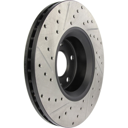 StopTech Sport Drilled/Slotted Brake Rotor; Front Left