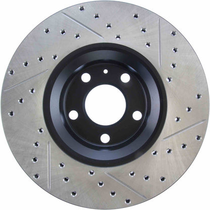 StopTech Sport Drilled/Slotted Brake Rotor; Front Right