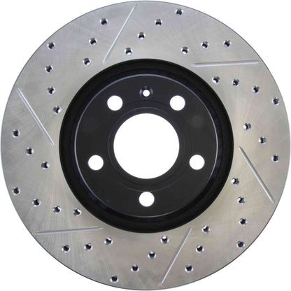 StopTech Sport Drilled/Slotted Brake Rotor; Front Right