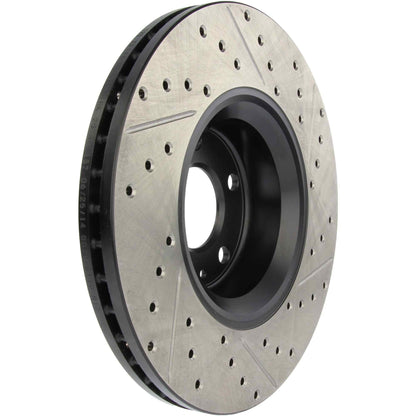 StopTech Sport Drilled/Slotted Brake Rotor; Front Right