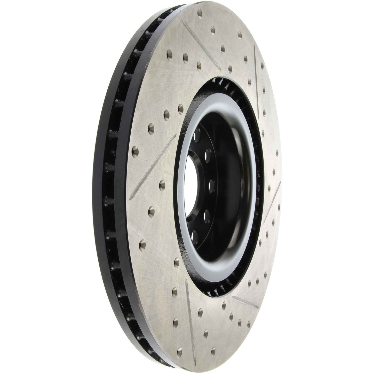StopTech 08-12 Audi S3 SportStop Cryo Slotted & Drilled Front Right Rotor 127.33112CR