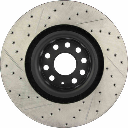 StopTech Sport Drilled/Slotted Brake Rotor; Front Left