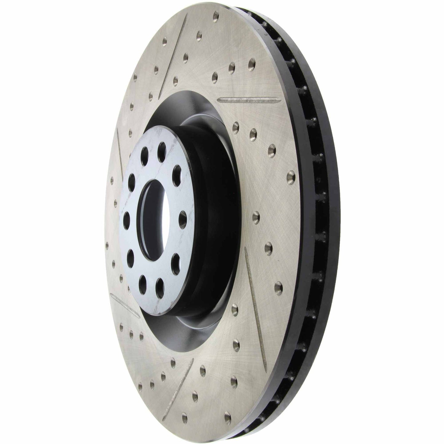 StopTech Sport Drilled/Slotted Brake Rotor; Front Right