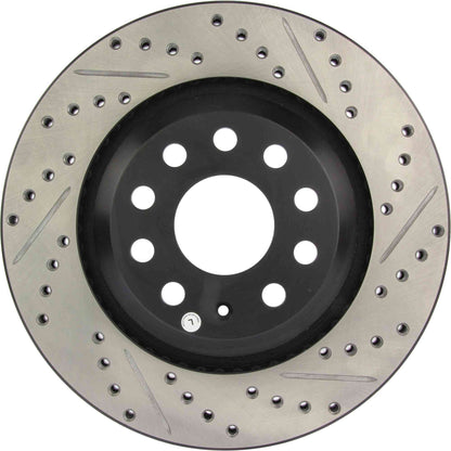 StopTech Sport Drilled/Slotted Brake Rotor; Rear Left