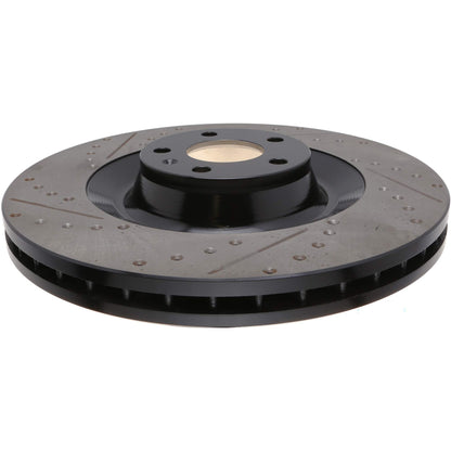 StopTech Sport Drilled/Slotted Brake Rotor; Front Right